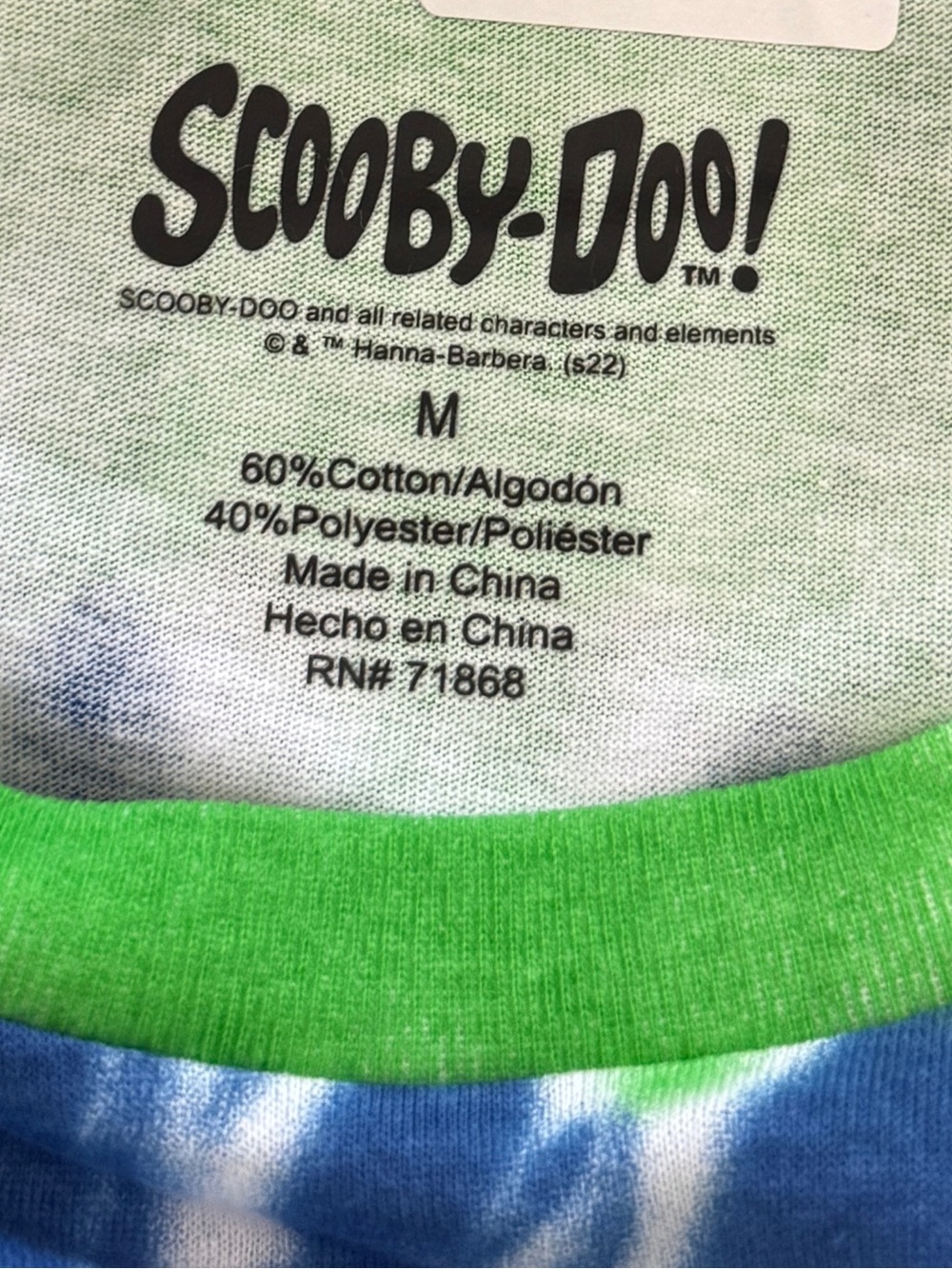 Scooby-Doo Mystery Machine Tie Dye Graphic T-Shirt Unisex Size M Retro Shirt - Picture 2 of 3